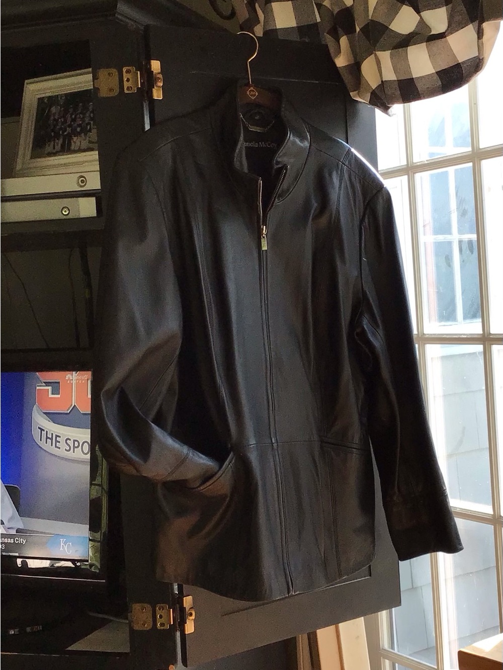Pamela McCoy-Great condition/rarely worn-Premium Lamb Leather Black jacket 1X
